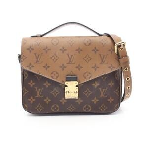 Louis Vuitton Metis Handbag Leather Monogram Reverse Brown Black